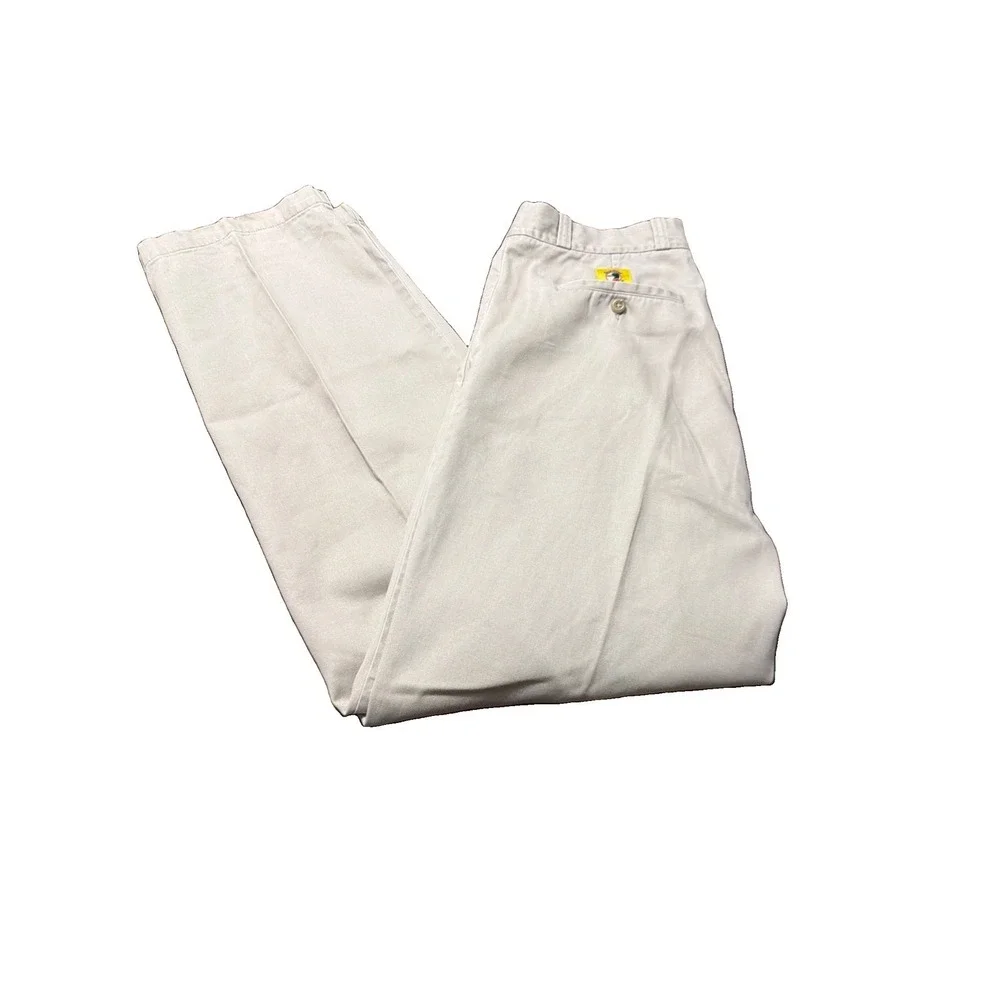 Duck Head Classic Pleat Front Pants Mens 34x32 Khaki Chino Canvas